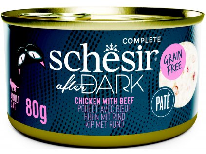 Schesir Cat konz. After Dark Paté kuře/hovězí 80g