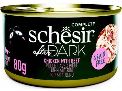 Schesir Cat konz. After Dark Wholefood kuře/hovězí 80g