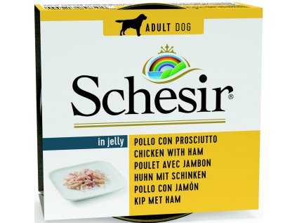 Schesir Dog konz. Adult kuře/šunka 150g