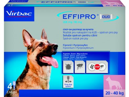 Effipro DUO Dog L (20-40kg) 268/80 mg, 4x2,68m