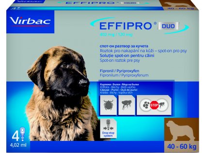 Effipro DUO Dog XL (40-60kg) 402/120 mg, 4x4,02m