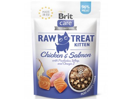 Brit Raw Treat Cat Kitten Chicken&Salmon 40g