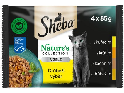 SHEBA kapsa Nature drůbeží výběr 4x85g