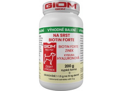 GIOM S Na srst Biotin FORTE 200g v prášku
