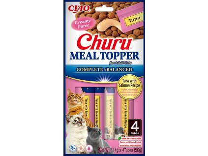 Churu Cat Meal Topper Tuna with Salmon Recipe 4x14g