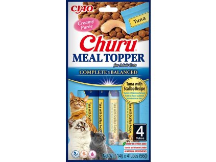 Churu Cat Meal Topper Tuna with Scallop Recipe 4x14g