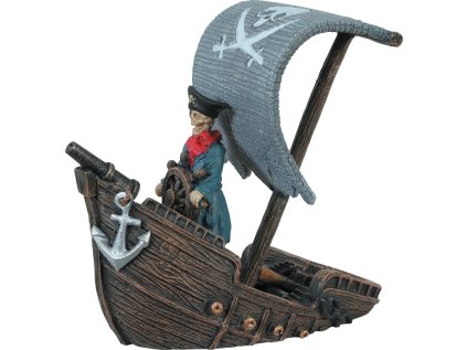 Akvarijní dekorace Pirátská loď 17cm Zolux