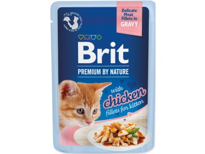 Brit Premium Cat Delicate Fillets in Gravy with Chicken for Kitten 85 g