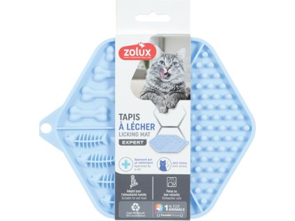 Lízací podložka pro kočky SILICONE modrá Zolux