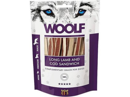 WOOLF Soft Lamb and Cod Sandwich long 100g