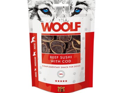 WOOLF Beef Sushi with Cod 100g