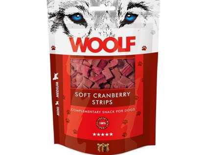 WOOLF Soft Cranberry Strips 100g