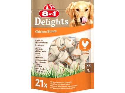 8in1 Delights Chicken Bones XS 21ks