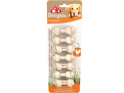 8in1 Delights Chicken Bones XS 7ks