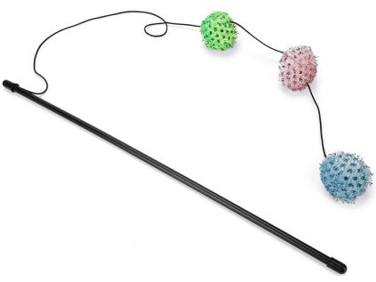 Hračka mačka Udica 3 loptičky s rolničkou, catnip 50 cm KARLIE