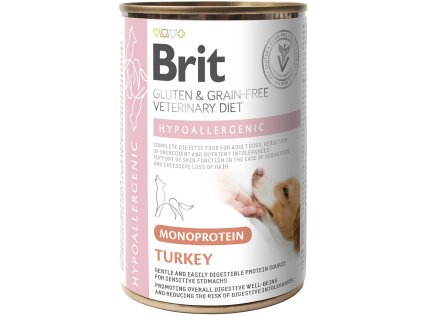 Brit Veterinary Diet Dog Can Hypoallergenic Monoprotein Turkey 400 g