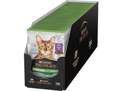 Purina ProPlan Cat Pouches Sterilised Maintenance Duck 26x85g