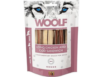 WOOLF Soft Cubes Chicken and Cod sandwich lon  100g