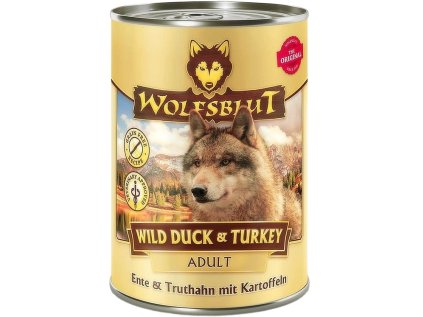 Wolfsblut Dog Adult Cans Wild Duck & Turkey 395g