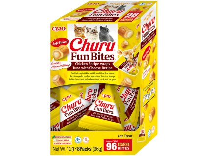 Churu Cat BOX Fun Bites Chicken wraps Tuna & Cheese 8x12g