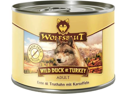 Wolfsblut Dog Adult Cans Wild Duck & Turkey 200g