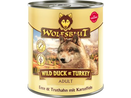 Wolfsblut Dog Adult Cans Wild Duck & Turkey 800g