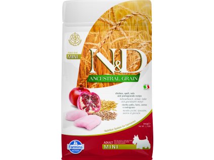 N&D LG DOG Adult Mini Chicken & Pomegranate 800g