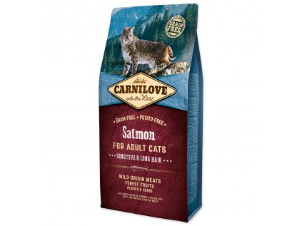 Carnilove Cat Salmon for Adult Sensitiv & Long Hair 6kg