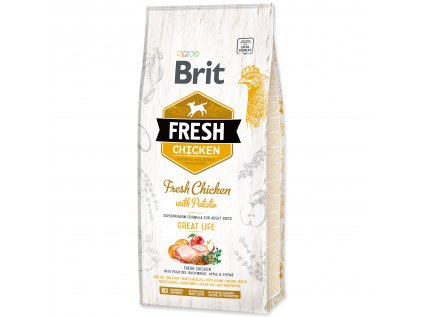 Brit Fresh Dog Chicken & Potato Adult Great Life 12kg