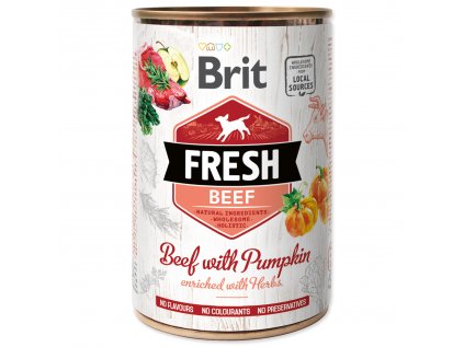 Brit Fresh Dog konz Beef with Pumpkin 400g