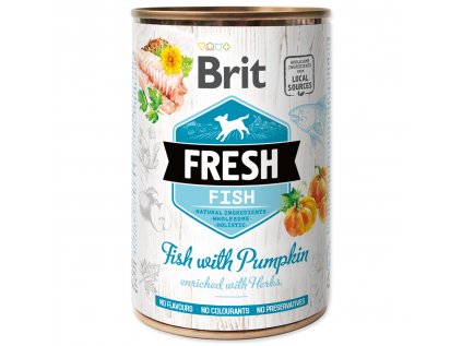 Brit Fresh Dog konz Fish with Pumpkin 400g