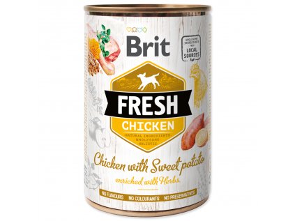 Brit Fresh Dog konz Chicken with Sweet Potato 400g