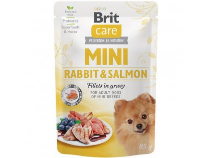 Brit Care Dog Mini Rabbit&Salmon fillets in gravy 85g