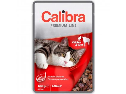 Calibra Cat kapsa Premium Adult Chicken & Beef 100g