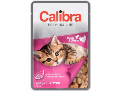 Calibra Cat kapsa Premium Kitten Turkey & Chicken 100g