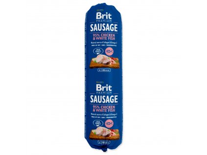 Brit Sausage Chicken & White Fish 800g