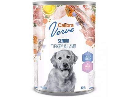 Calibra Dog Verve konz.GF Senior Turkey&Lamb 400g