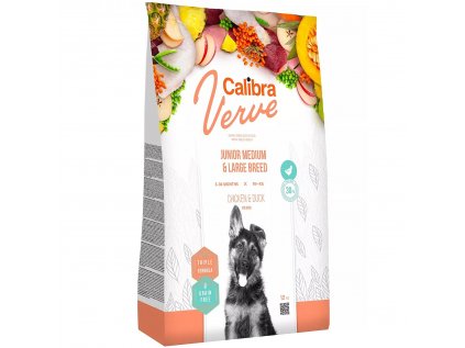 Calibra Dog Verve GF Junior M&L Chicken&Duck 12kg