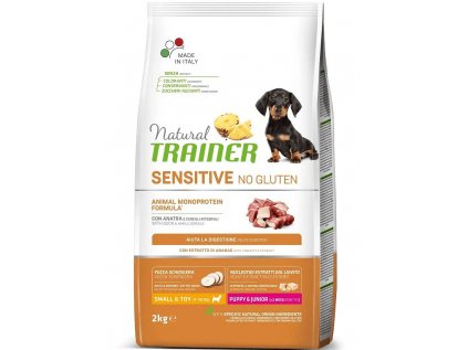 TRAINER Natural Sensitive No Gluten Mini Puppy&Junior kachna 2kg