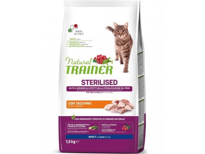 TRAINER Natural Cat Sterilised drůbeží 1,5kg