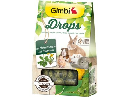GIMBI DROPS pro hlodavce s polními bylinkami 50g