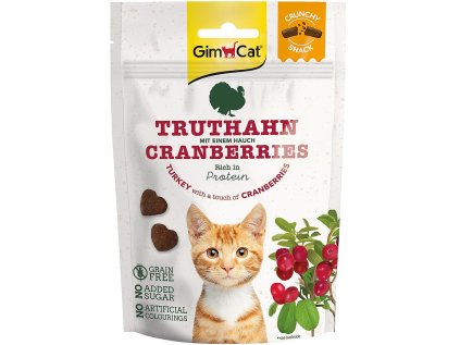 GIMCAT Crunchy Snacks Krocan s brusinami 50g