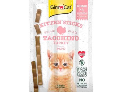 GIMCAT Sticks Kitten krocan & calcium 3ks