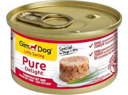 GIMDOG PURE DELIGHT Tuňák s hovězím 85g