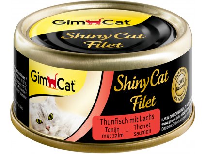 GIMCAT Konzerva ShinyCat filet tuňák s lososem 70g