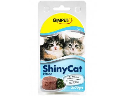 GIMPET Konzerva ShinyCat junior tuňák 2x70g