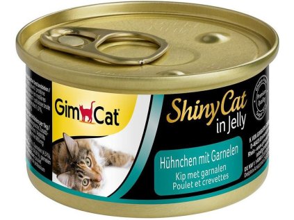 GIMCAT Konzerva ShinyCat kuře s krevetami 70g