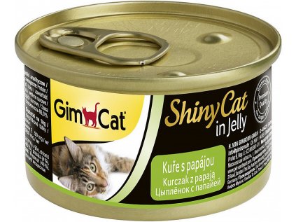 GIMPET Konzerva ShinyCat kuře s papájou 2x70g