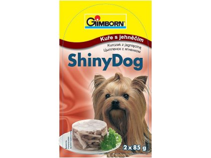 GIMBORN konzerva SHINY DOG kuřecí s jehněčím 2x85g