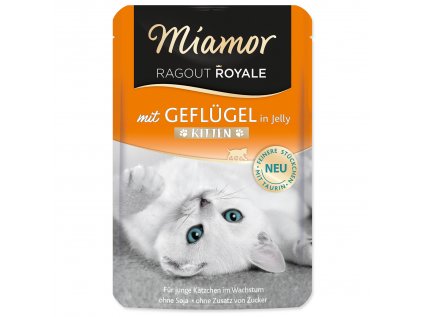 Kapsička MIAMOR Ragout Kitten drůbeží v želé 100g